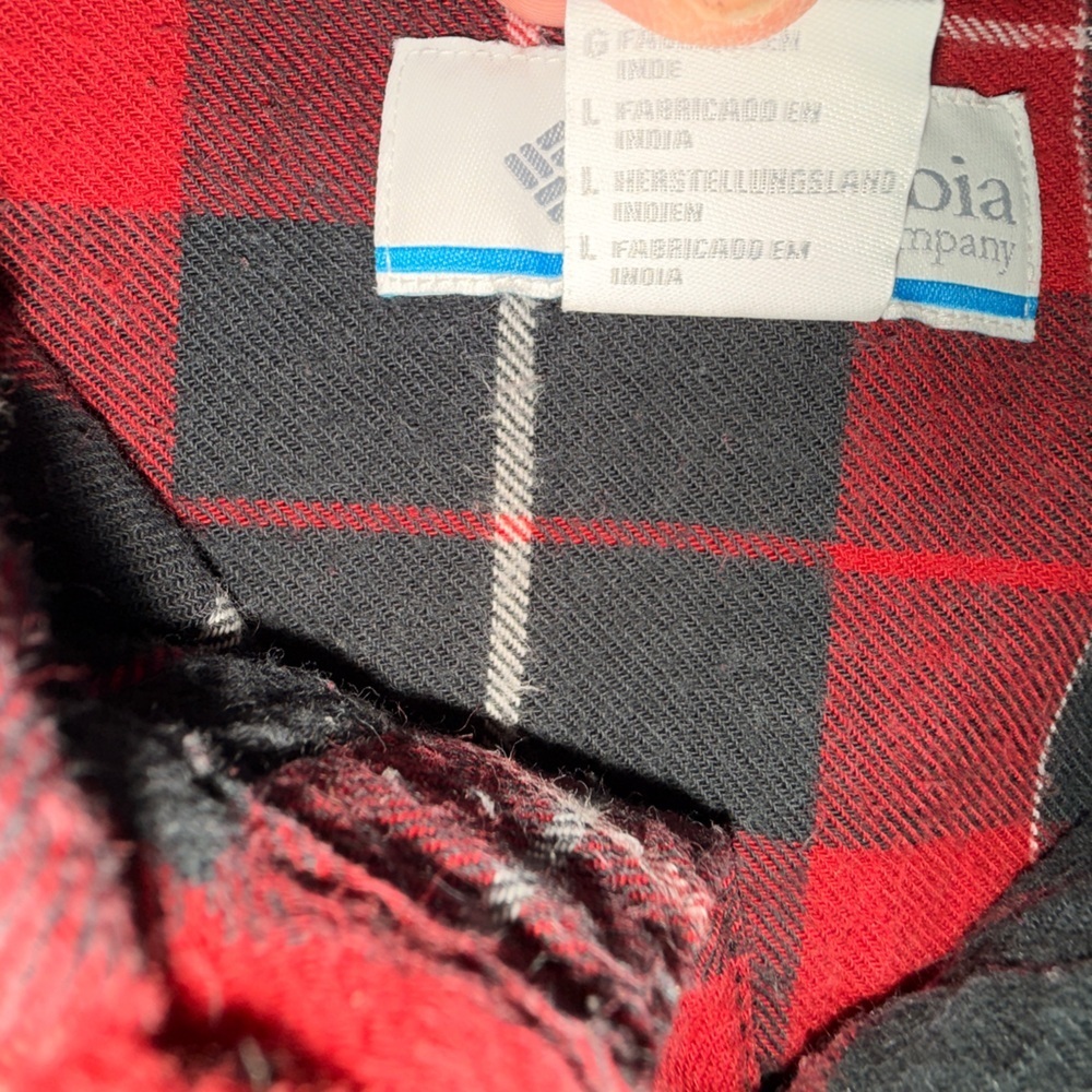 Columbia Gamecocks Red Plaid Flannel Shirt | Omni-Wick | Men’s Size - Large - Picture 12 of 13